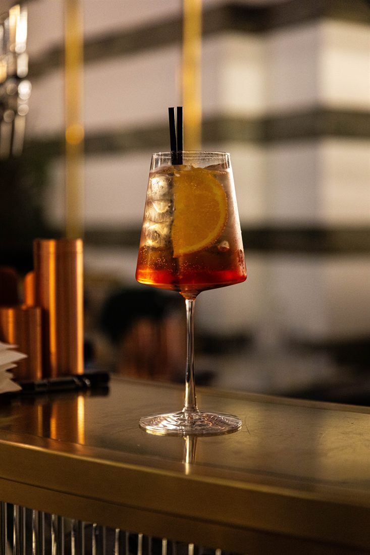 A spritz on the bar at Elif